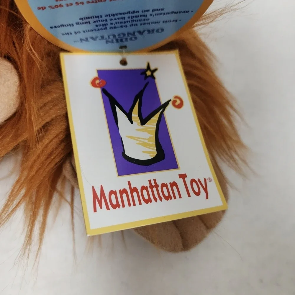 Vintage Manhattan Toy Wildlife Collection Orangutan Monkey Plush Brown Stuffed